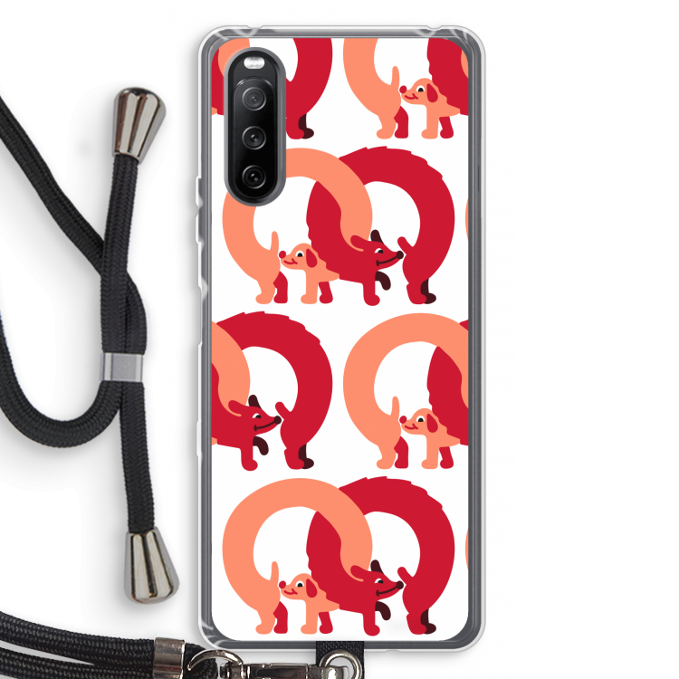 Dogs: Sony Sony Xperia 10 III Transparant Hoesje met koord