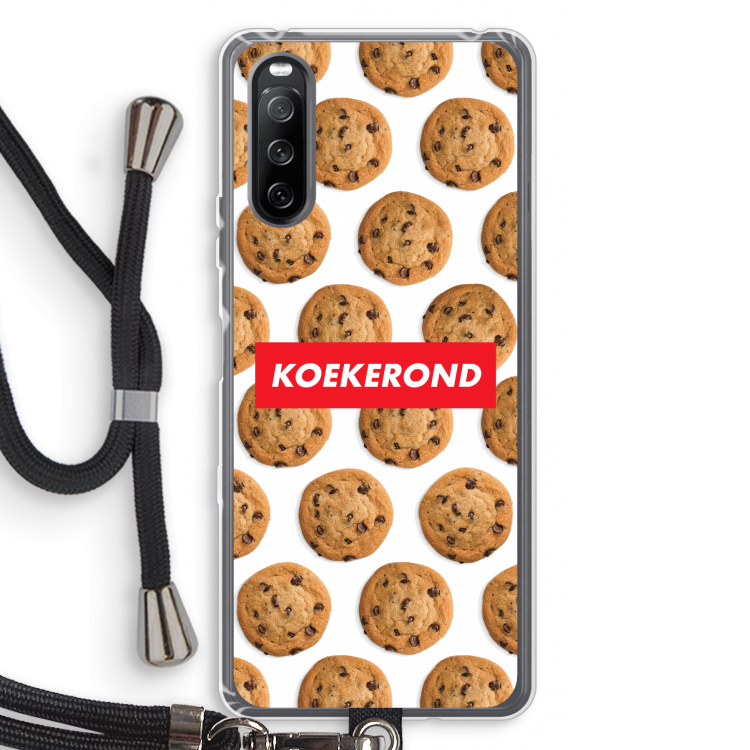 Koekerond: Sony Sony Xperia 10 III Transparant Hoesje met koord