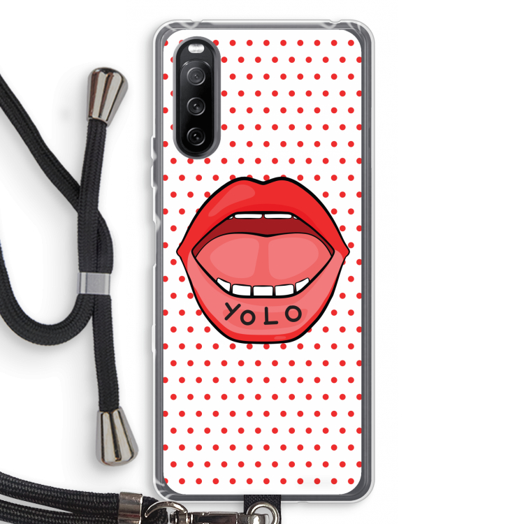 Yolo Denise: Sony Sony Xperia 10 III Transparant Hoesje met koord