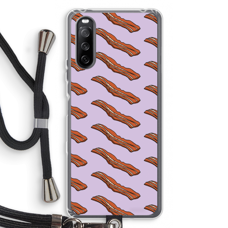 Bacon to my eggs #2: Sony Sony Xperia 10 III Transparant Hoesje met koord