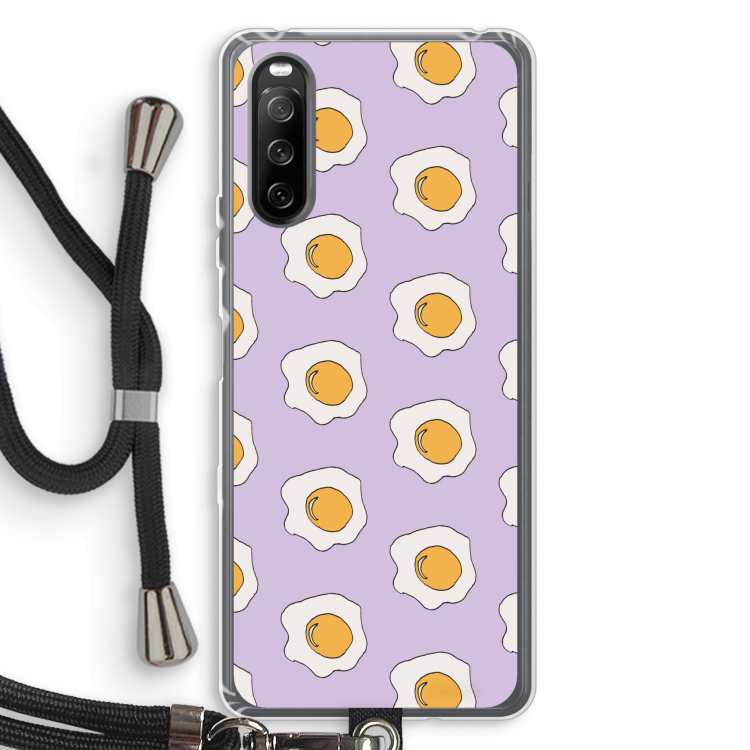 Bacon to my eggs #1: Sony Sony Xperia 10 III Transparant Hoesje met koord
