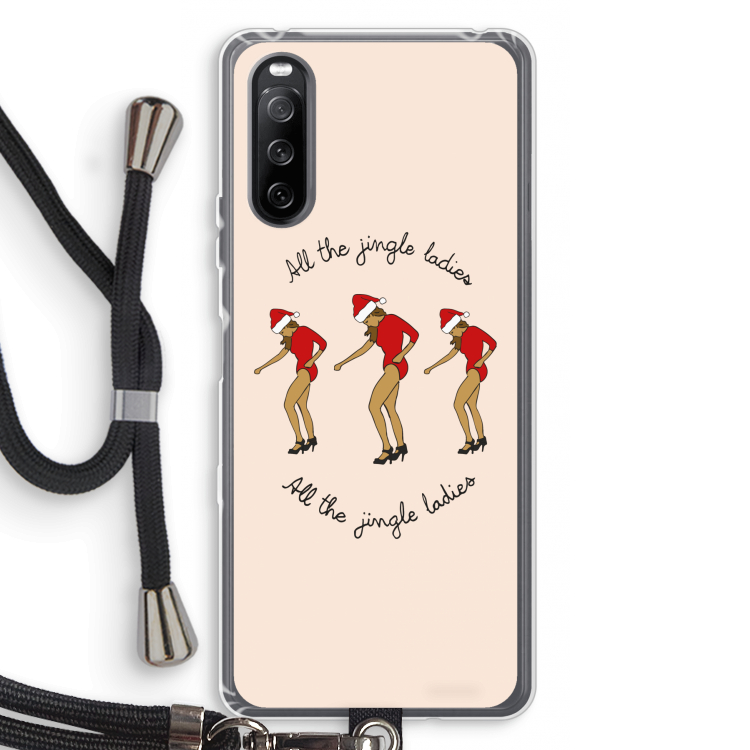 Jingle Ladies: Sony Sony Xperia 10 III Transparant Hoesje met koord