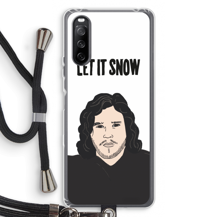 Let It Snow: Sony Sony Xperia 10 III Transparant Hoesje met koord