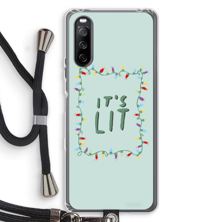 It's Lit: Sony Sony Xperia 10 III Transparant Hoesje met koord