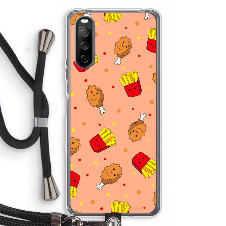 Chicken 'n Fries: Sony Sony Xperia 10 III Transparant Hoesje met koord