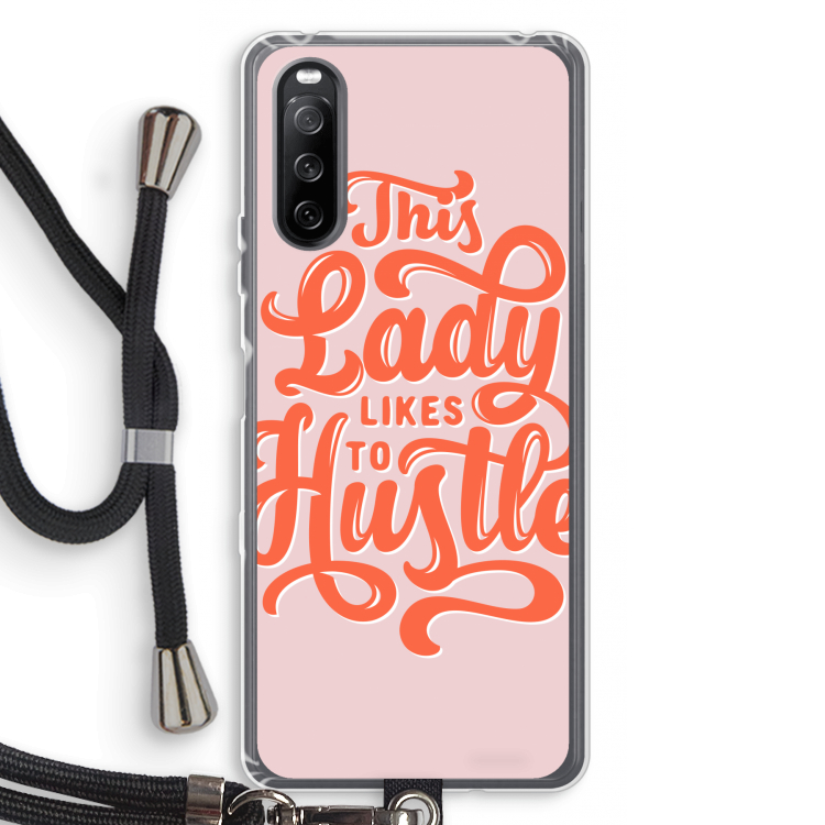 Hustle Lady: Sony Sony Xperia 10 III Transparant Hoesje met koord