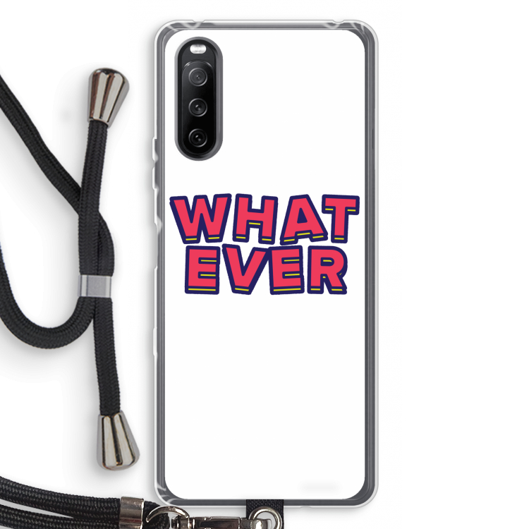 Whatever: Sony Sony Xperia 10 III Transparant Hoesje met koord