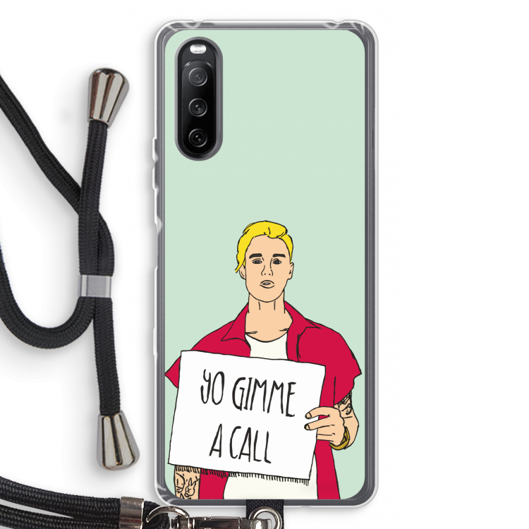 Gimme a call: Sony Sony Xperia 10 III Transparant Hoesje met koord
