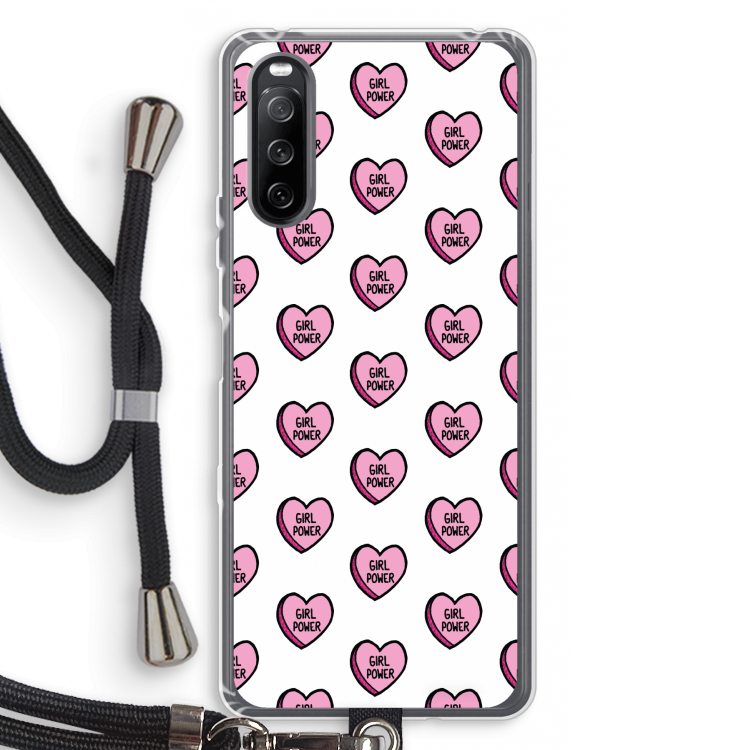 GIRL POWER: Sony Sony Xperia 10 III Transparant Hoesje met koord