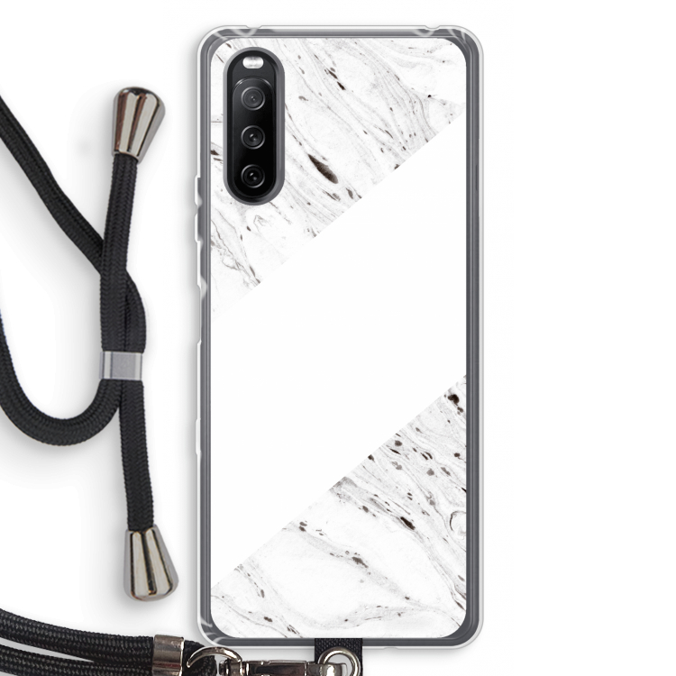 Biggest stripe: Sony Sony Xperia 10 III Transparant Hoesje met koord