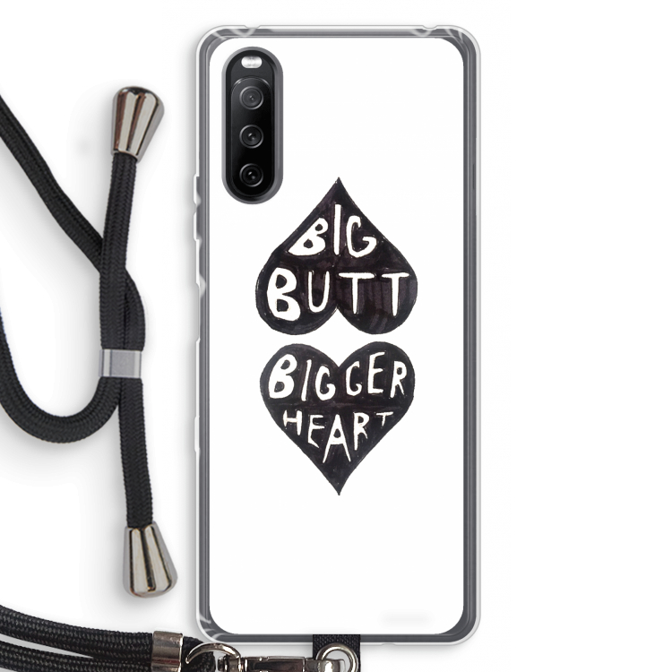 Big butt bigger heart: Sony Sony Xperia 10 III Transparant Hoesje met koord