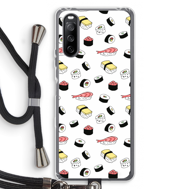 Sushi time: Sony Sony Xperia 10 III Transparant Hoesje met koord