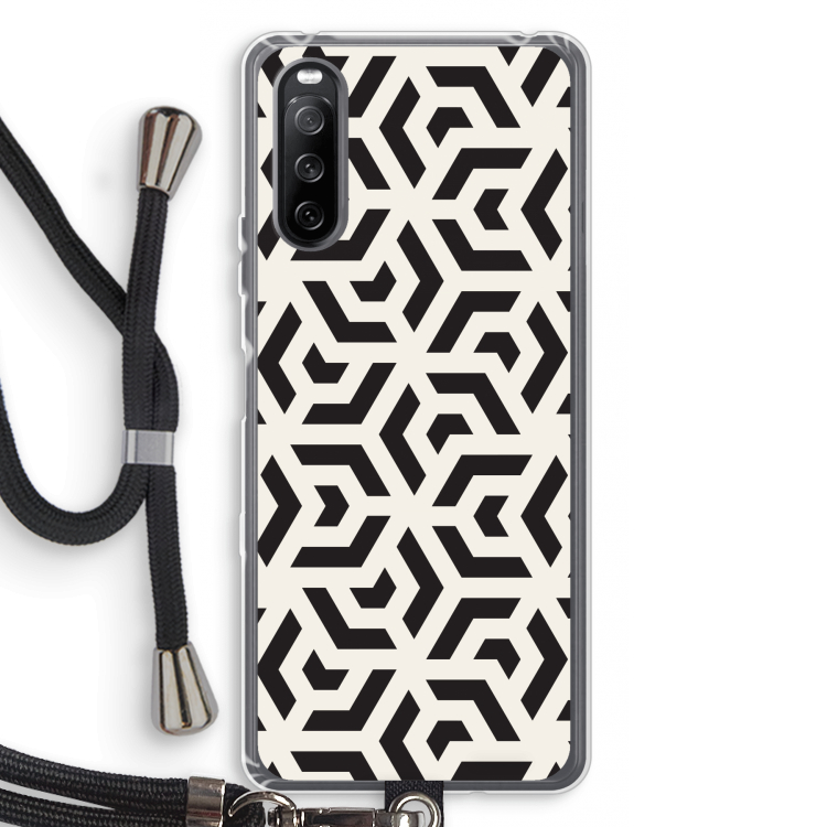 Crazy pattern: Sony Sony Xperia 10 III Transparant Hoesje met koord