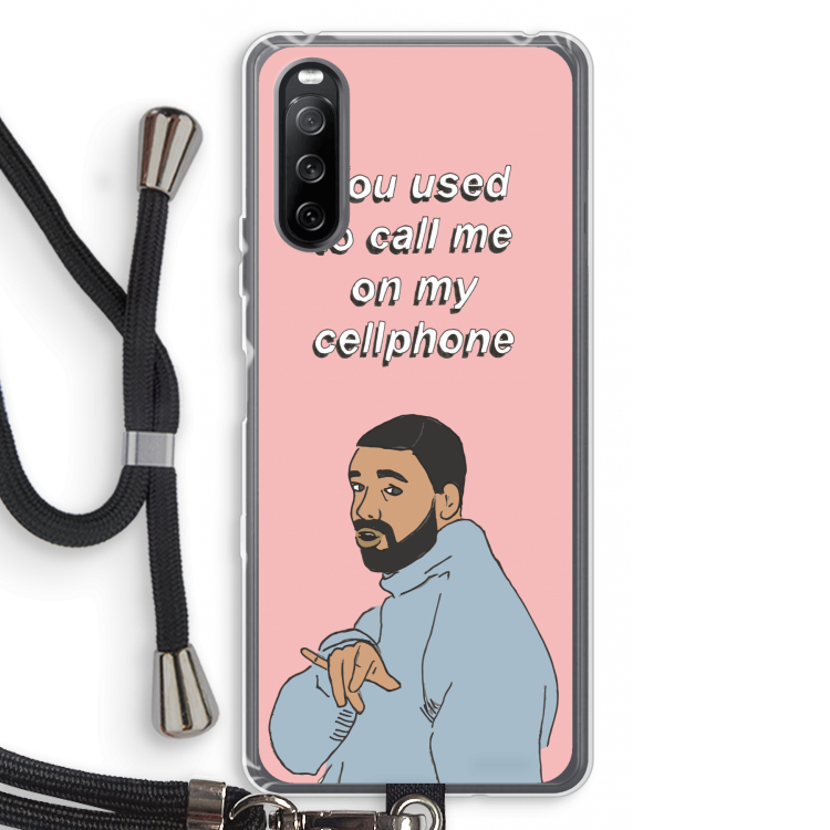 Hotline bling: Sony Sony Xperia 10 III Transparant Hoesje met koord