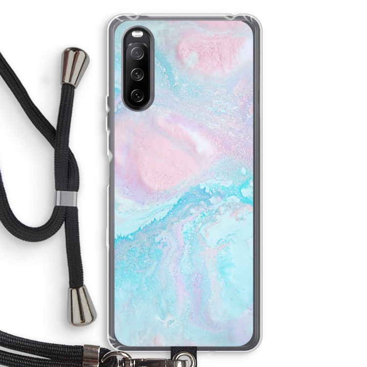 Fantasie pastel: Sony Sony Xperia 10 III Transparant Hoesje met koord