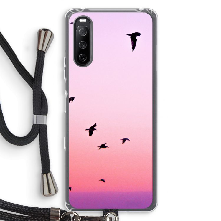 Fly away: Sony Sony Xperia 10 III Transparant Hoesje met koord