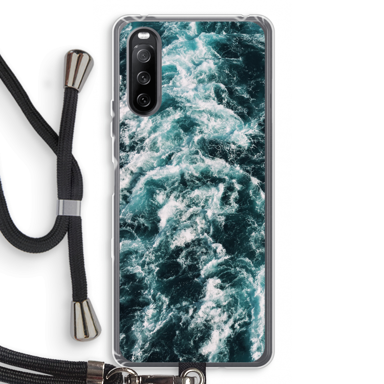Zee golf: Sony Sony Xperia 10 III Transparant Hoesje met koord