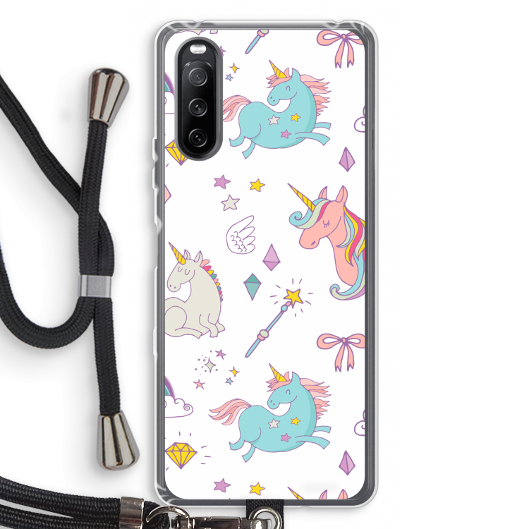 Fantasiewereld: Sony Sony Xperia 10 III Transparant Hoesje met koord