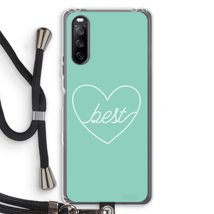 Best heart pastel: Sony Sony Xperia 10 III Transparant Hoesje met koord