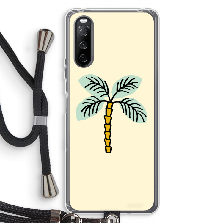 Palmboom: Sony Sony Xperia 10 III Transparant Hoesje met koord