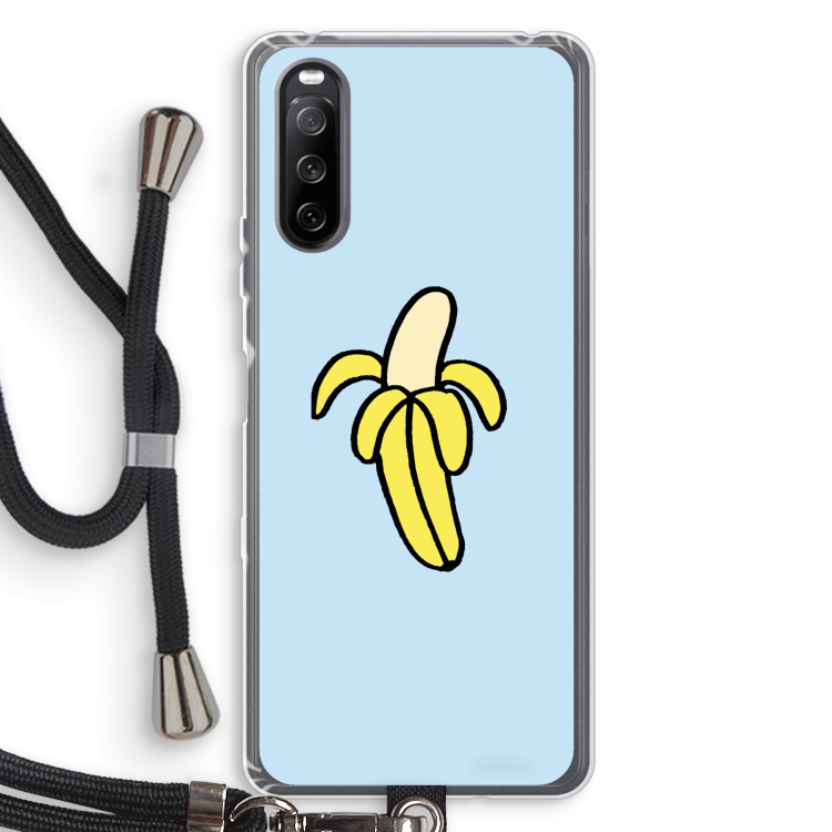 Banana: Sony Sony Xperia 10 III Transparant Hoesje met koord