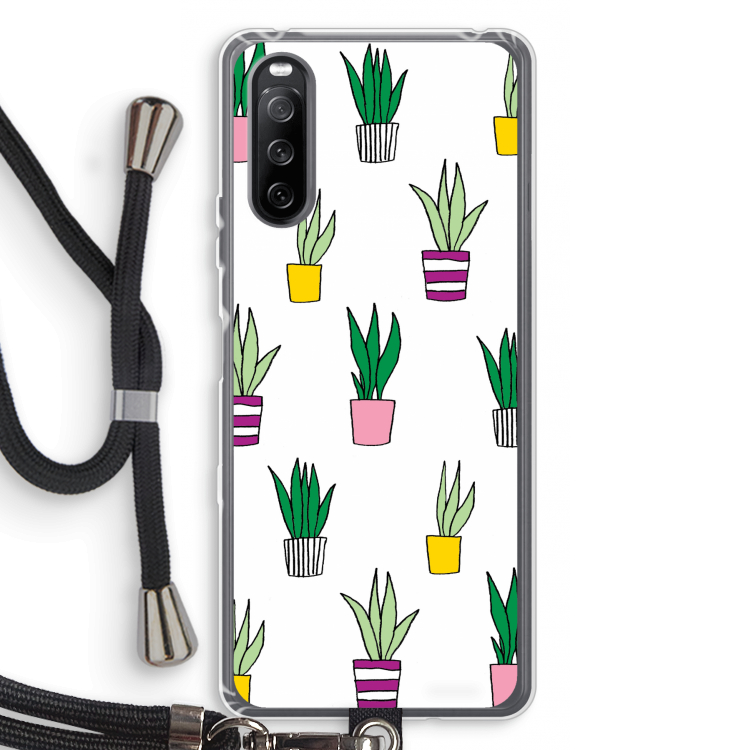 Sanseveria: Sony Sony Xperia 10 III Transparant Hoesje met koord