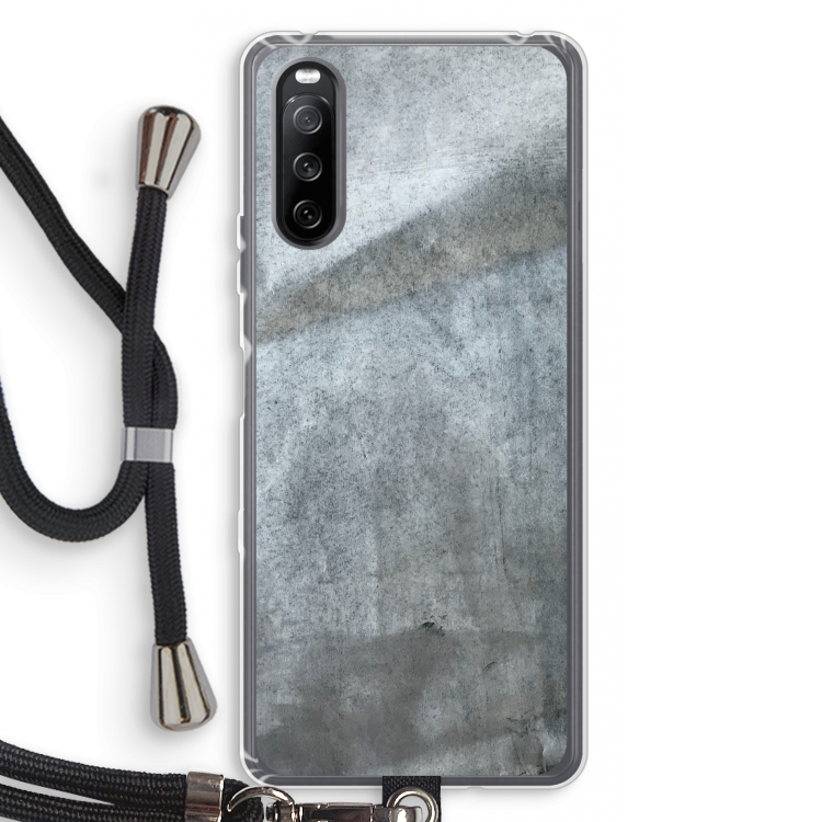 Grey Stone: Sony Sony Xperia 10 III Transparant Hoesje met koord