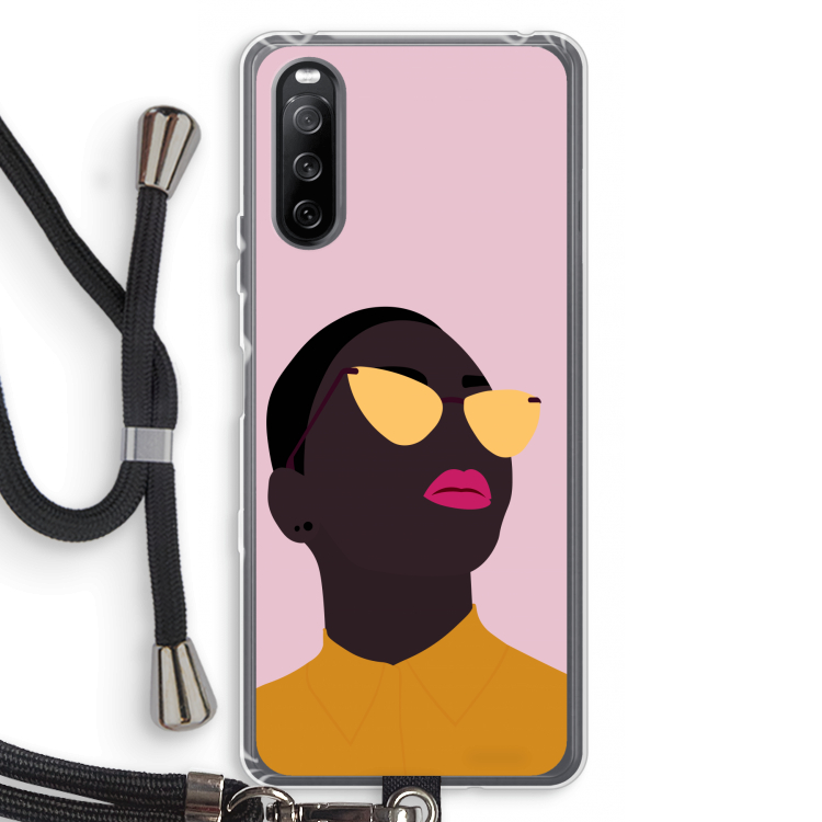 Yellow glasses: Sony Sony Xperia 10 III Transparant Hoesje met koord