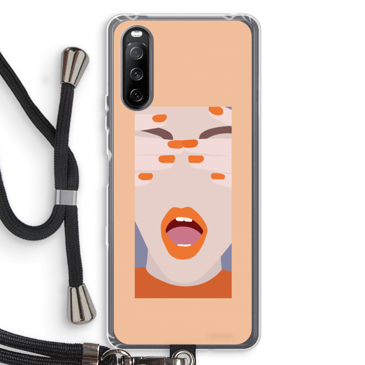 Surprise: Sony Sony Xperia 10 III Transparant Hoesje met koord