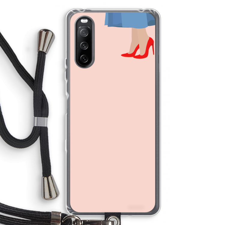 High heels: Sony Sony Xperia 10 III Transparant Hoesje met koord