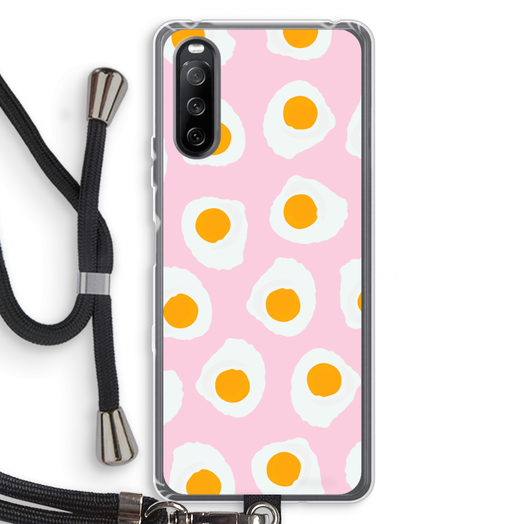 Dancing eggs: Sony Sony Xperia 10 III Transparant Hoesje met koord