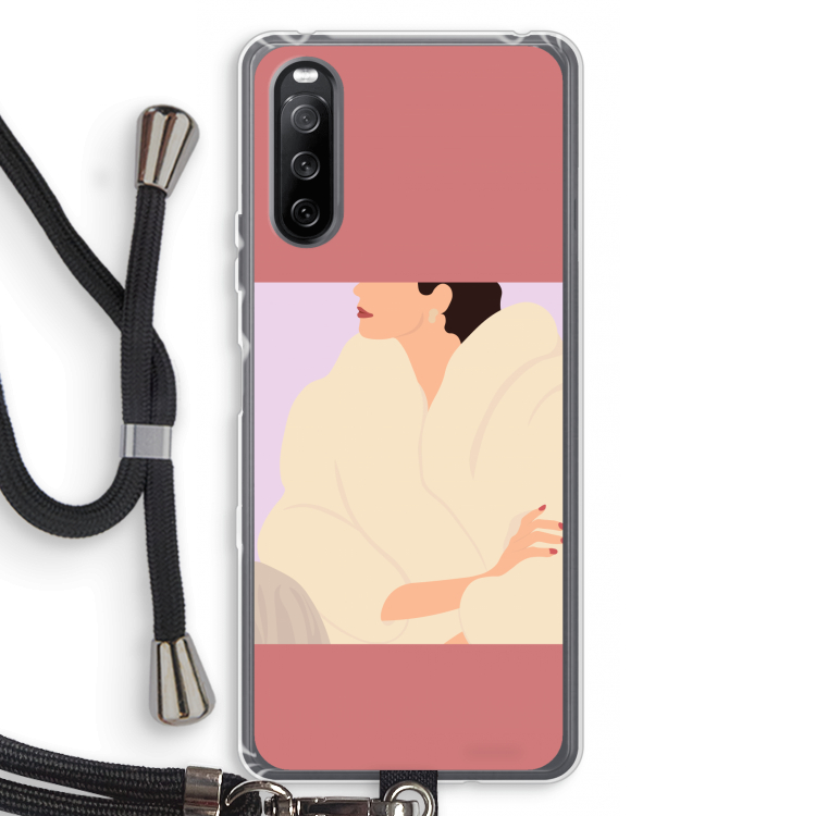 Cosy: Sony Sony Xperia 10 III Transparant Hoesje met koord
