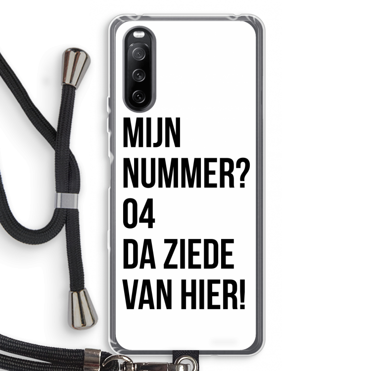Da ziede van hier: Sony Sony Xperia 10 III Transparant Hoesje met koord
