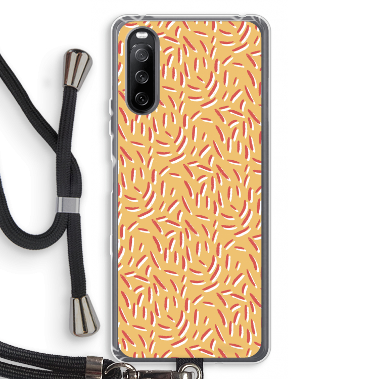 Camouflage: Sony Sony Xperia 10 III Transparant Hoesje met koord