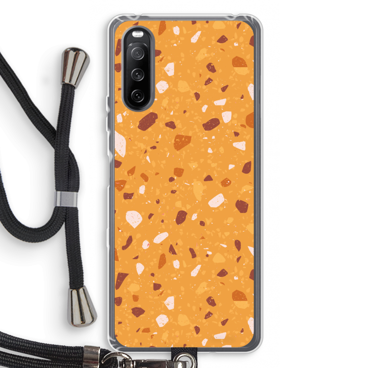 Terrazzo N°24: Sony Sony Xperia 10 III Transparant Hoesje met koord