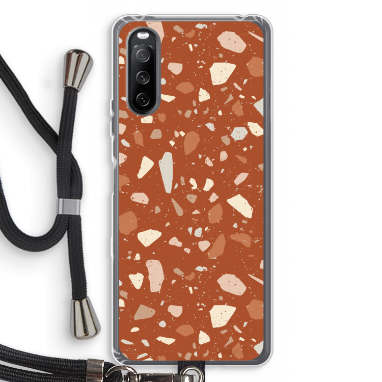 Terrazzo N°22: Sony Sony Xperia 10 III Transparant Hoesje met koord