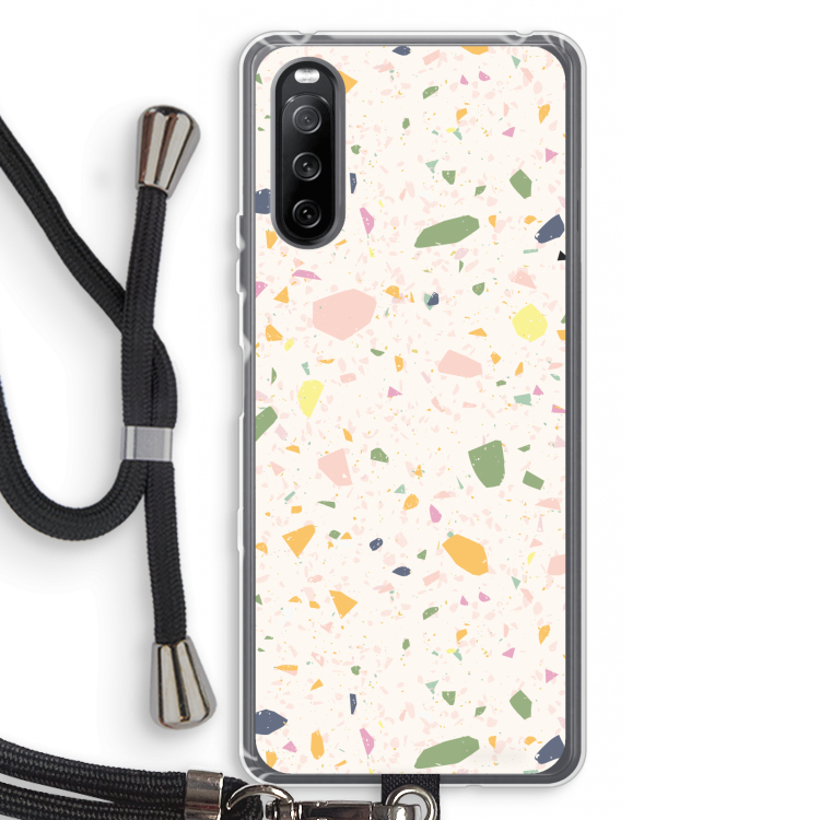 Terrazzo N°21: Sony Sony Xperia 10 III Transparant Hoesje met koord