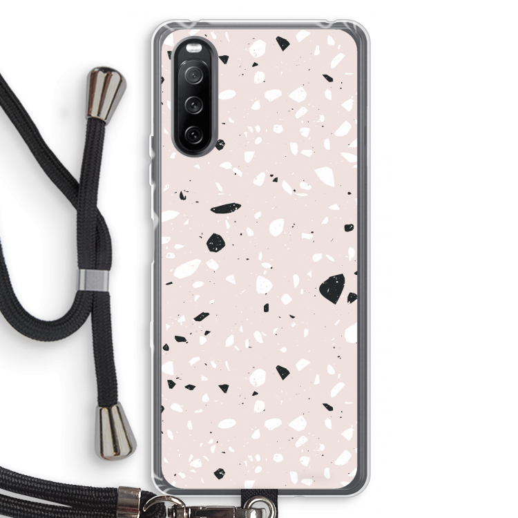 Terrazzo N°20: Sony Sony Xperia 10 III Transparant Hoesje met koord