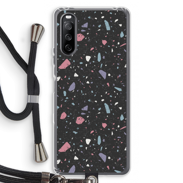 Terrazzo N°16: Sony Sony Xperia 10 III Transparant Hoesje met koord