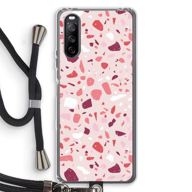 Terrazzo N°15: Sony Sony Xperia 10 III Transparant Hoesje met koord