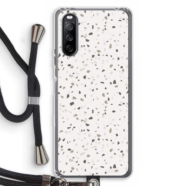 Terrazzo N°14: Sony Sony Xperia 10 III Transparant Hoesje met koord