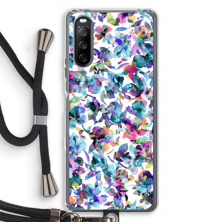 Hibiscus Flowers: Sony Sony Xperia 10 III Transparant Hoesje met koord