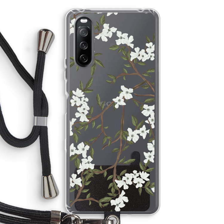 Blossoming spring: Sony Sony Xperia 10 III Transparant Hoesje met koord
