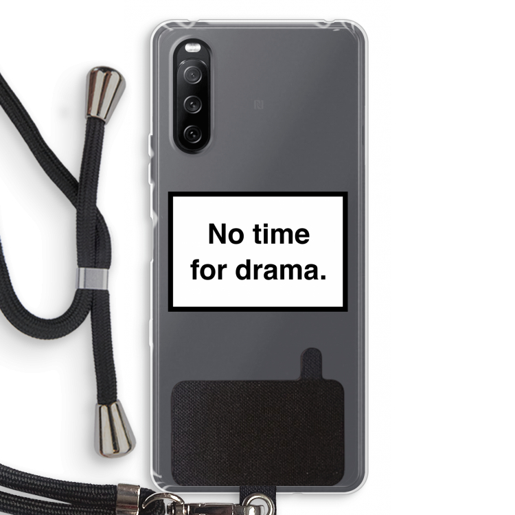 No drama: Sony Sony Xperia 10 III Transparant Hoesje met koord