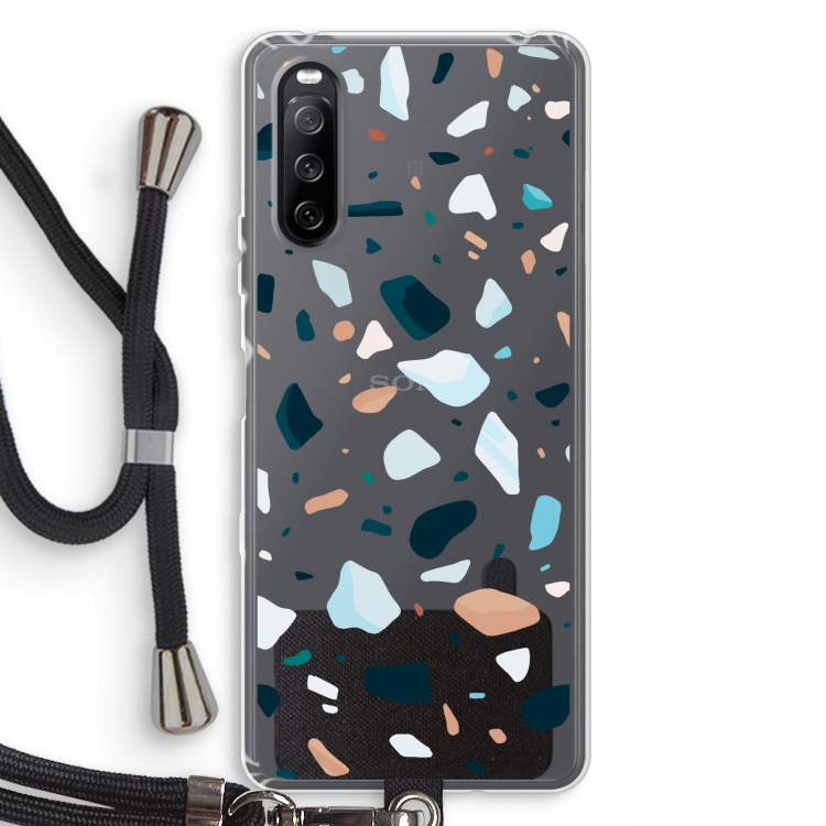 Terrazzo N°13: Sony Sony Xperia 10 III Transparant Hoesje met koord