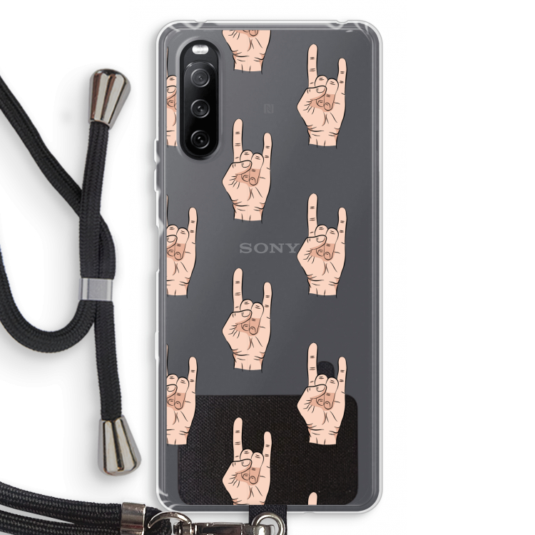 Rock: Sony Sony Xperia 10 III Transparant Hoesje met koord