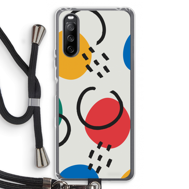 Illustratieve pop 3: Sony Sony Xperia 10 III Transparant Hoesje met koord