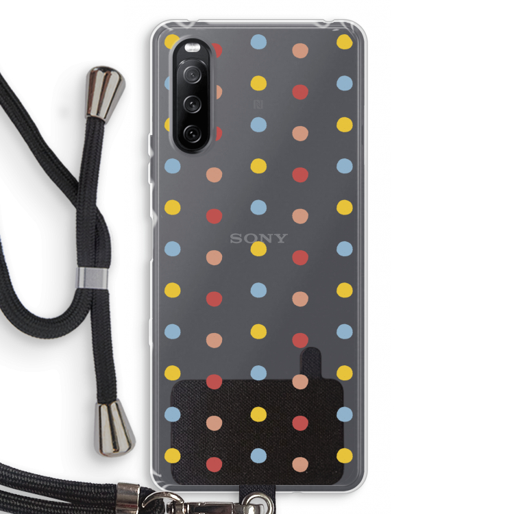 Bollen: Sony Sony Xperia 10 III Transparant Hoesje met koord