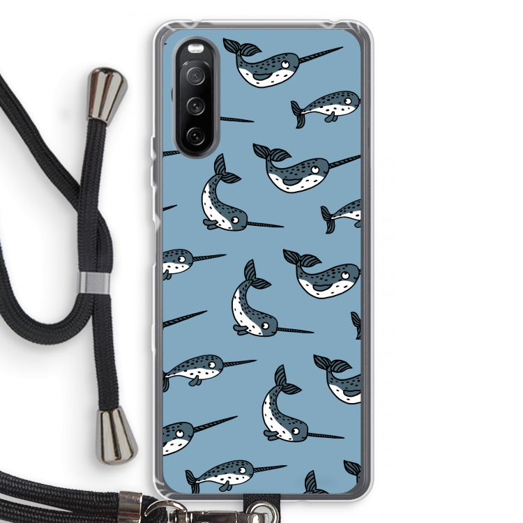 Narwhal: Sony Sony Xperia 10 III Transparant Hoesje met koord