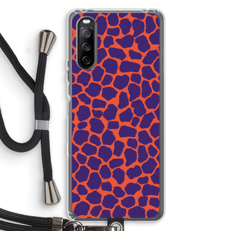Purple Giraffe: Sony Sony Xperia 10 III Transparant Hoesje met koord